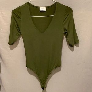 Forest green thong bodysuit NEW
